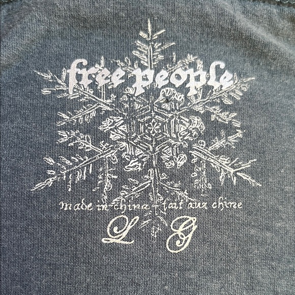 Free People Blue and Cream Cowl Neck Sweater - Picture 9 of 11